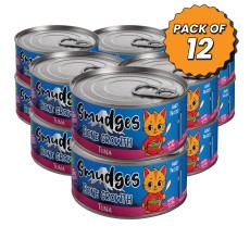 Smudges Adult Cat Tuna Flakes With Sea Bream in Soft Jelly 80g Pack of 12