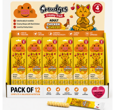 Smudges Little Licks Chicken & Cheese Creamy Bisque Treats for Adult Cat 4 x 15g- Pack of 12