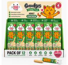 Smudges Little Licks Chicken Creamy Bisque Treats for Adult Cat 4 x 15g- Pack of 12