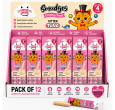 Smudges Little Licks Tuna Creamy Bisque Treats for Kitten Cat 4 x 15g- Pack of 12