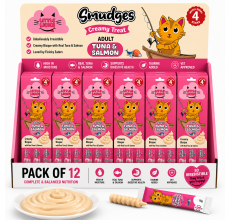 Smudges Little Licks Tuna & Salmon Creamy Bisque Treats for Adult Cat 4 x 15g- Pack of 12