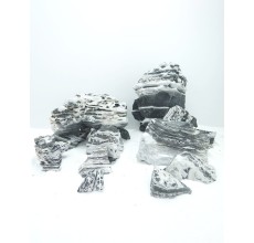 SV Aquarium Deco Black & White Multilayer-Thin Line Small, 12-18 cm / box