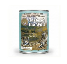 Taste of the Wild Rich in White Fish with Tuna in Gravy for Adult and Senior Dogs – 390g