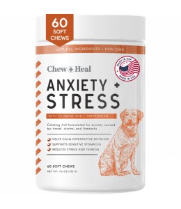 Chew & Heal - Travel-Sized Anxiety & Stress Chews Supplement for Dogs - 250gm