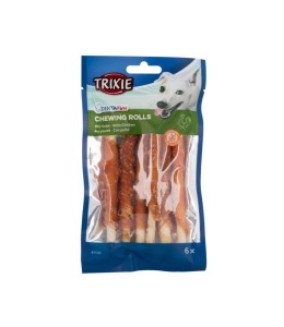 Trixie Denta Fun 6 Chicken Chewing Rolls Dog Chews 70g