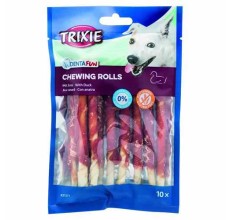 Trixie Denta Fun Duck Chewing Rolls Dog Chew Treats 80g