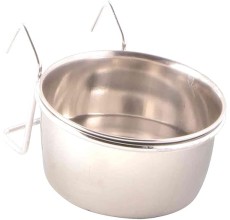Trixie Stainless Steel Bowl with Holder for Birds 150ML