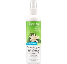 TropiClean Baby Powder Deodorizing Spray for Pets, 8oz