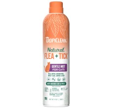 TropiClean Flea + Tick Cat + Home Easy Mist Spray for Cats- 14oz