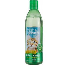 TropiClean Fresh Breath Dental Health Solution for Cats, 16oz