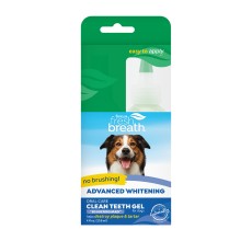 TropiClean Fresh Breath No Brushing Advanced Whitening Clean Teeth Dental & Oral Care Gel for Dogs, 2oz