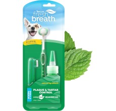 TropiClean Fresh Breath Oral Care Kit for Small and Medium Dogs