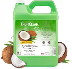 TropiClean Gentle Coconut Hypoallergenic Puppy & Kitten Shampoo, 1 gallon