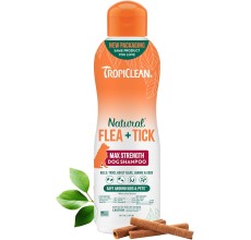 Tropiclean Natural Flea & Tick Shampoo - Maximum Strength for Dogs - 20 oz