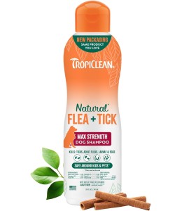 Tropiclean Natural Flea & Tick Shampoo - Maximum Strength for Dogs - 20 oz