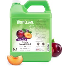 TropiClean Pure Plum High Concentrate Shampoo for Pets, 1 gallon