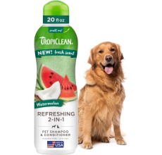 TropiClean Watermelon Refreshing 2-in-1 Pet Shampoo & Conditioner