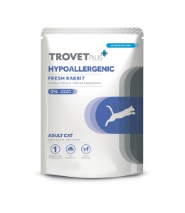 Trovet Plus Pouch Cat Hypoallergenic Rabbit Veterinary Diets Wet Food 85g