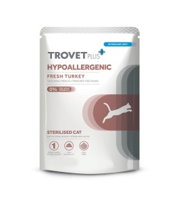 Trovet Plus Pouch Cat Hypoallergenic Turkey Veterinary Diets Wet Food 85g