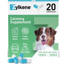Vetoquinol Zylkene Supplement for Medium Dogs 225mg 20 Capsules