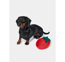 VETRESKA Strawberry Ceramic Pet Bowl