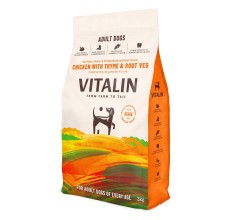 Vitalin Chicken with Veg & Thyme Dog Dry Food - 2KG