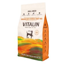 Vitalin Small Breed Chicken Veg & Thyme Dog Dry Food - 2KG