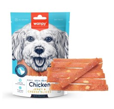 Wanpy Chicken Jerky &amp; Cheese Slices 100g