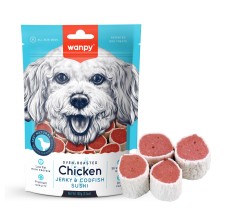 Wanpy Chicken Jerky &amp; Codfish Sushi 100g