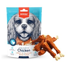 Wanpy Chicken Jerky and Calcium Bone Wrap 100g