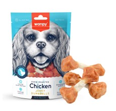 Wanpy Chicken Jerky Dumbbells 100g
