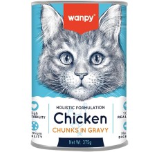Wanpy Chunks In Gravy Canned Food For Cats – Chicken 375G