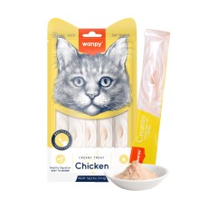Wanpy Creamy Lickable Cat Treats - Chicken (14gx5)