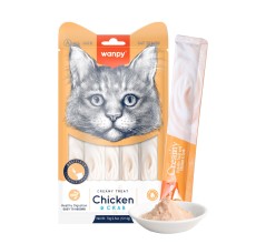Wanpy Creamy Lickable Cat Treats - Chicken & Crab (14gx5)