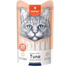 Wanpy Creamy Lickable Cat Treats - Tuna (14g x 25pc)