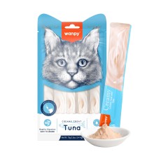 Wanpy Creamy Lickable Cat Treats - Tuna (14gx5)