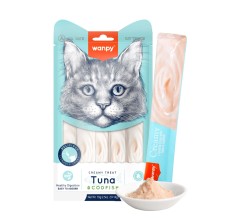 Wanpy Creamy Lickable Cat Treats - Tuna &amp; Codfish (14gx5)