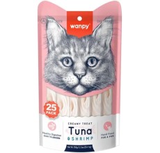 Wanpy Creamy Lickable Cat Treats - Tuna & Shrimp (14g x 25pc)