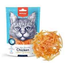 Wanpy Soft Chicken Jerky Strips FOR Cat 80g