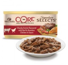 Wellness Core Signature Selects Chunky Beef with Boneless Chick Adult Cat 79g