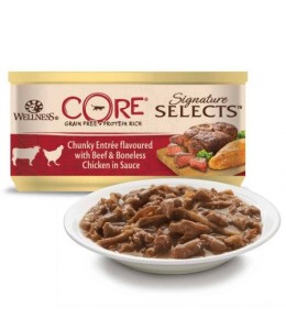 Wellness Core Signature Selects Chunky Beef with Boneless Chick Adult Cat 79g