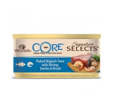 Wellness Core Signature Selects Flaked Skipjack Tuna with Shrimp Adult Cat 79g