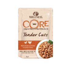 Wellness Core Tender Cuts Chicken with Turkey Adult Cat 85g