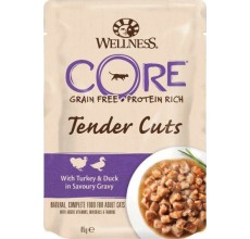 Wellness Core Tender Cuts Turkey with Duck Adult Cat 85g