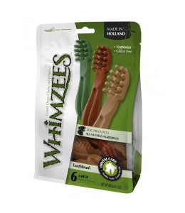 Whimzees Dental Treats Toothbrush Star L Mix brown/green/orange - 6pc