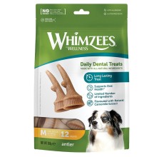 WHIMZEES Occupy Antler Natural Dental Chews for Dogs - Medium (12pc)