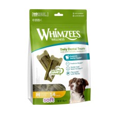 Whimzees Soft Daily Dental Dog Treats Value Bag - Medium (14 pcs)