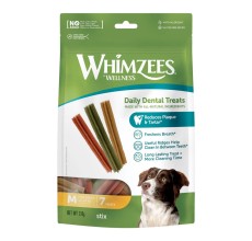 Whimzees Stix Medium Mix Brown / Green / Orange 7 pcs