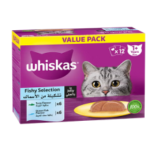 Whiskas 1+ Years Fishy Selection In Jelly Multipack