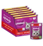 Whiskas Beef Liver in Gravy Wet Cat Food Pouch (80g) - Pack of 24